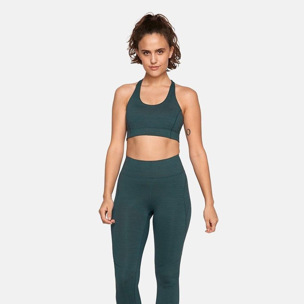 Outdoor Voices Tech Sweat Sports Bra in Evergreen